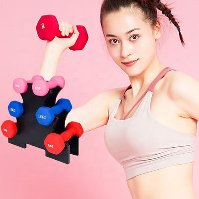 Fitness için 1-5 Kg Ayarlanabilir Kadın Spor Salonu Vinly Dambıl Seti