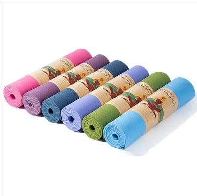 Home Gym 4 Renk Kaymaz Özel Tpe Yoga Mat 4-10mm Çift Vücut Geliştirme