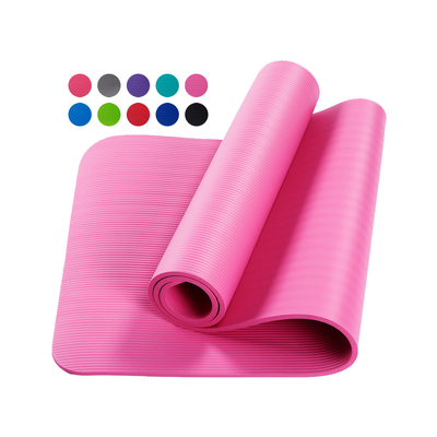 Açık Spor Pilates NBR Yoga Mat Solider Renk Gözyaşı Önleyici Kaymaz 183*61*1CM