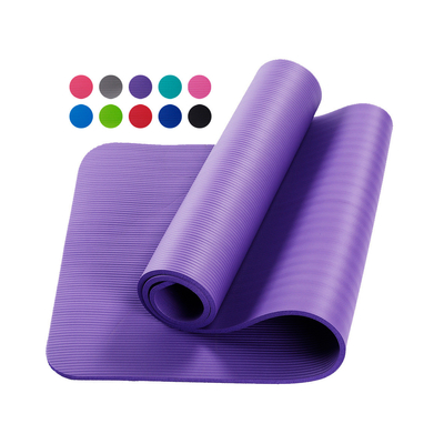 Açık Spor Pilates NBR Yoga Mat Solider Renk Gözyaşı Önleyici Kaymaz 183*61*1CM