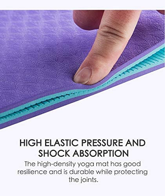 Özel Etiket TPE Kauçuk Spor Salonu Yoga Mat Anti Gözyaşı Kaymaz 6Mm