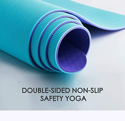Özel Etiket TPE Kauçuk Spor Salonu Yoga Mat Anti Gözyaşı Kaymaz 6Mm