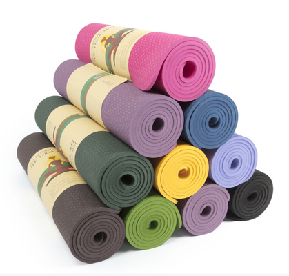 Kişiselleştirilmiş Özel Tpe Pilates Yoga Matı Kalın 6mm Köpük Katlanabilir Logolu