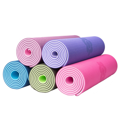 Çift Katmanlı Tek Katmanlı Tpe Yoga Mat Özel Logo Yoga Egzersizleri İçin 6 Mm
