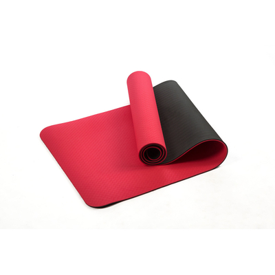 Fitness için Özel Baskı Tpe Yoga Mat Tek Renk 6mm